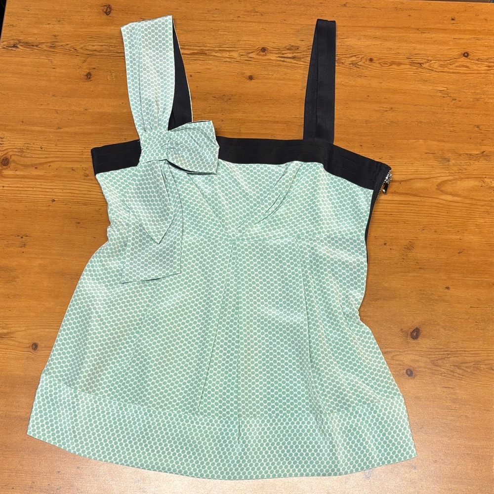 Marc By Marc Jacobs Key Lime Green‎ and Black Blouse/Tank Top. NWT